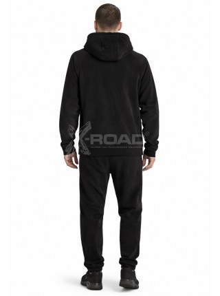 Чоловічий флісовий костюм з капюшоном на блискавці