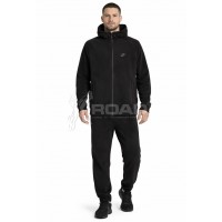 Чоловічий флісовий костюм з капюшоном на блискавці