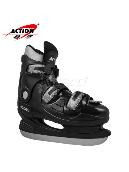 Ковзани льодові хокейні Action PW-218 black