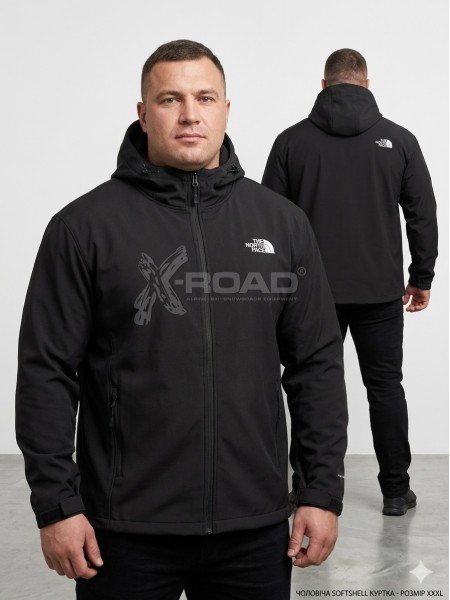 Мужская софтшел куртка The North Face большого размера с капюшоном