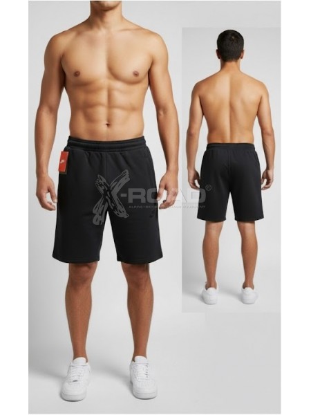 Чоловічі трикотажні шорти Nike з кишенями на блискавці (Чорні)