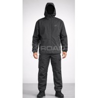 Чоловічий костюм софтшелл з капюшоном, чорний (куртка + штани)